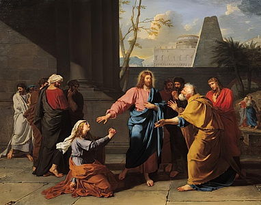 Jean-Germain Drouais - Christ and the Canaanite Woman 1783-84 - MeisterDrucke-43403